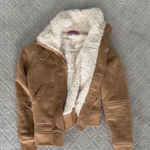 Editked Tan Sherpa-Lined Jacket nwot